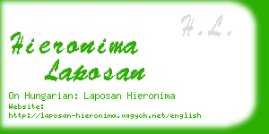 hieronima laposan business card
